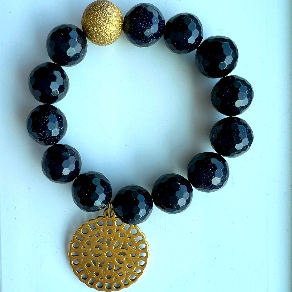 Dark purple semi precious gem bracelet